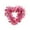 D, variant on Heart-Shaped Garland Wreath for Valentine's Day, 15.7 Inch Pink Christmas Wreath, Valentines Wreaths for Front Door, Heart-Shaped Garland for Home Wedding Decorations