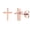 Rose gold, variant on Stainless Steel 18k Gold Rose Gold Plated Small Cross Stud Earrings For Women (Silver)