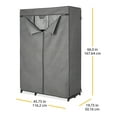 thumbnail image 2 of PolyPro Cover Only for Whitmor 6779-3044 Double Rod Closet (Not included) - Heavy Duty Zipper - Gray, 2 of 9
