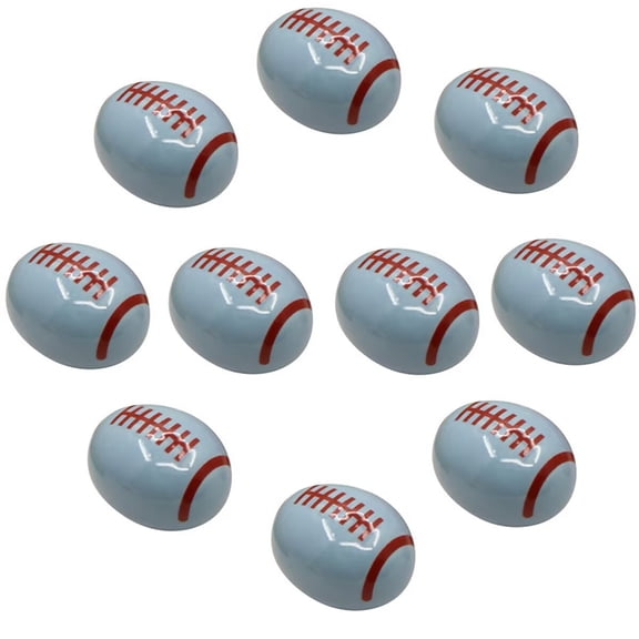 HDJNal 10Pcs Blue Rugby Oval Cabinet Pull Knobs ,43 mm/1.69 Inch Decorative Drawer Handle for Kids Room, Sports-Themed Nursery or Game Room, Ceramic Pull Knob for Dresser, Cabinet, Cupboard