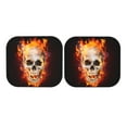thumbnail image 7 of Kll Satanic Skull In Flames In The Darkness Windshield Sun Shade 2-Piece Foldable Car Front Window Sunshade For Most Sedans Suv Truck- Small, 7 of 7