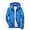 Blue, variant on Kids Solid Color Hooded Jacket Long Sleeve Soft Shell Outdoor Windproof Waterproof Cardigan for Boys and Girls Kids Jacket