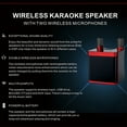 thumbnail image 5 of Karaoke Machine, InsCrazy Speakers with Microphone for Kids Adults, Home Audio Karaoke Machine with 2 Wireless Microphones, 3000mAh Portable Microphone Speaker Set, 5 of 6