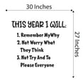 thumbnail image 4 of Family This Year I will not try to Please Inspirational Quotes & Sayings Wall Decal Decoration Remember Your why Motivational Quote Art Lasts Years and Easily Removable - Size: 30 In(W) x 27 In(H), 4 of 5