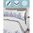 thumbnail image 4 of Blue Spring Floral Twin Size Down Alternative Comforter, Lightweight Comforter Quilt Bedding Set with Pillow Shams Watercolor Botanical Summer Vintage All Seasons Bed Comforter Duvet Insert 68"x86", 4 of 7