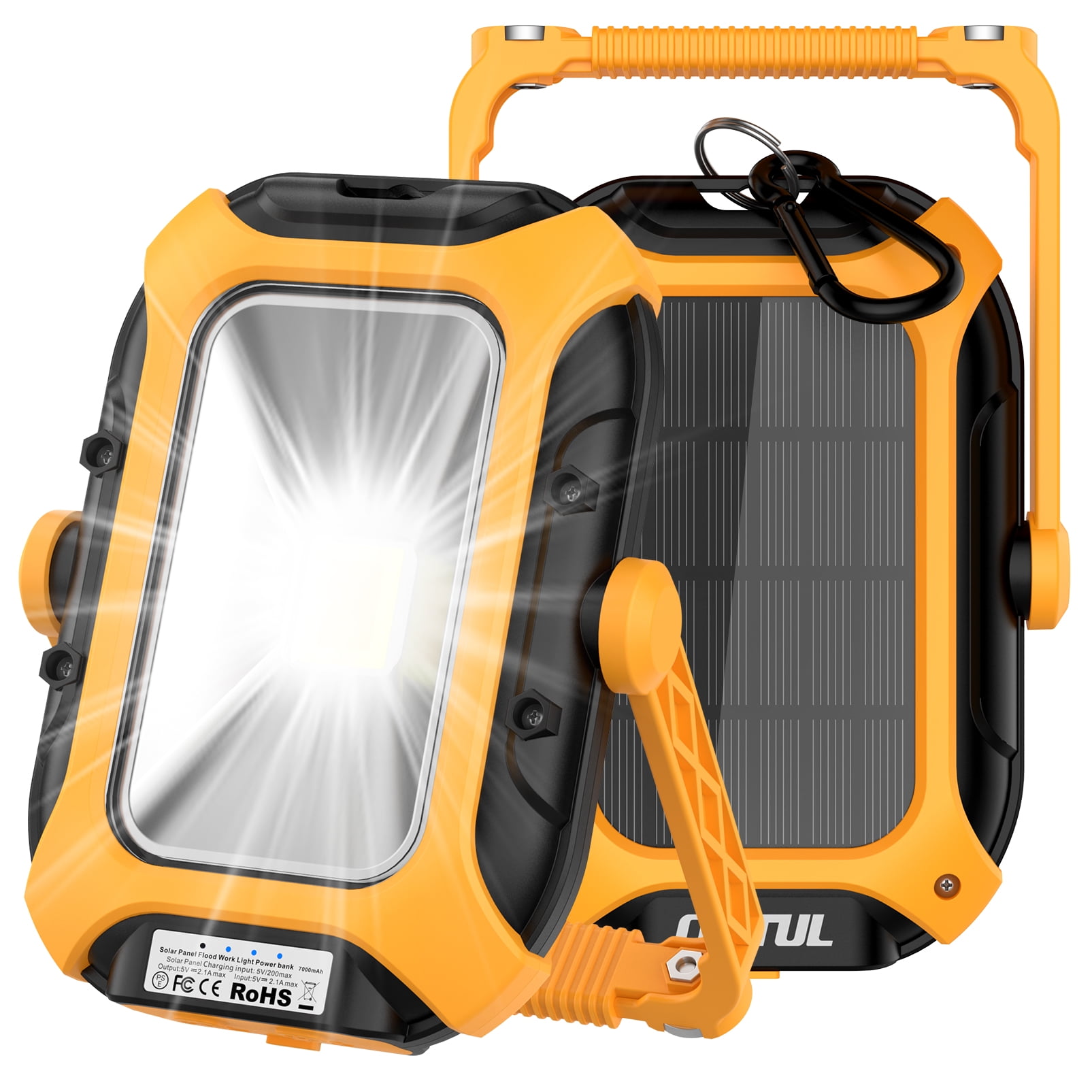 Battery Included 2PCS Rechargeable Work Light COB 20W 1000LM Waterproof LED Portable Flood Light for Outdoor Camping Hiking Emergency Car Repairing Fishing BBQ