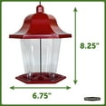 thumbnail image 3 of Pennington Red Resin Songbird Lantern Wild Bird Hopper Feeder, 1 lb. Capacity, 4 Pack, 3 of 13