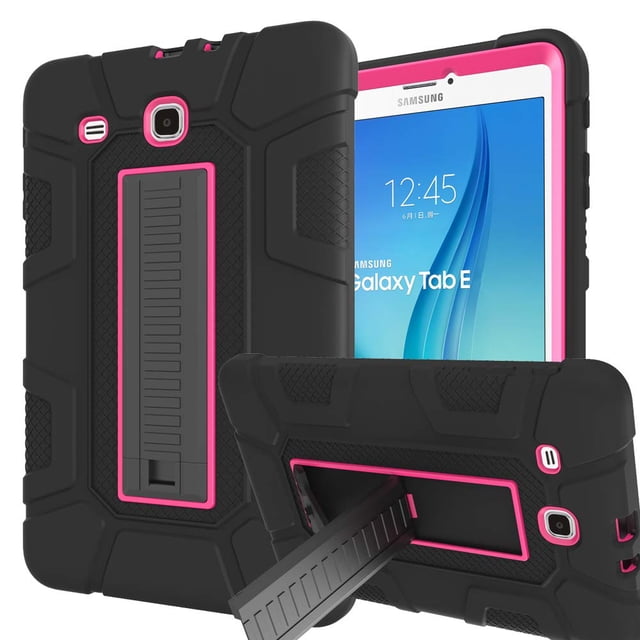 Funda Sanhezhong para Samsung Galaxy Tab E 9.6 SM-T560, color negro y rosa