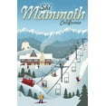 thumbnail image 1 of Mammoth, California, Retro Ski Resort (16x24 Giclee Gallery Art Print, Vivid Textured Wall Decor), 1 of 3