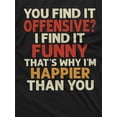 thumbnail image 2 of Funny Sarcastic I found it funny Humorous tee shirt gift birthday tee, 2 of 6