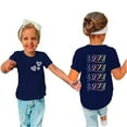 thumbnail image 2 of DeHolifer Girls T Shirts Casual Short Sleeve Kids Soft Heart Printed Tunic Tops Loose Summer Tees Blouses Blue,160, 2 of 5
