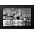 thumbnail image 2 of Anon. 14x10 Black Modern Framed Museum Art Print Titled - New York City Financial District, 2 of 5