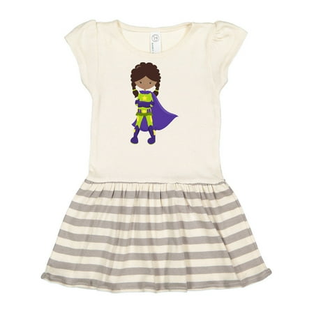 

Inktastic African American Girl Superhero Green Costume Gift Toddler Girl Dress