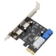 thumbnail image 1 of Tarjeta de expansión PCIE a USB30 2 puertos transferencia estable de alta velocidad conector de 20 pines tarjeta Usb Pcie para OS para Linux ANGGREK Otros, 1 of 8