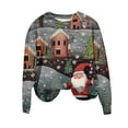 thumbnail image 7 of IROINNID Sweatshirt for Women Loose Fit Crewneck Pullover Funny Christmas Printed Long Sleeve Winter Trendy Sweatshirt,Green, 7 of 7
