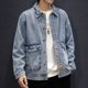 thumbnail image 3 of Abrigos vaqueros para hombre, ligeros, de invierno, de gran tamaño, con botones, chaqueta vaquera para hombre, otoño, entrega rápida, ropa Y2k, alta calidad, nueva en Cowboy Rock, 3 of 5