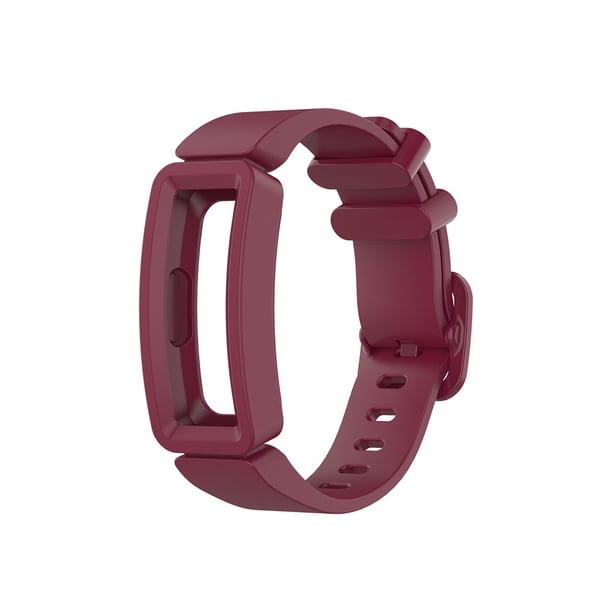 Compatible con Fitbit Ace 2 Bands para niños 6+, pulsera de silicona suave, accesorios para reloj, correa de repuesto, pulseras deportivas coloridas para Fitbit Ace 2 para niños y niñas (rojo vino) brillar Juguete