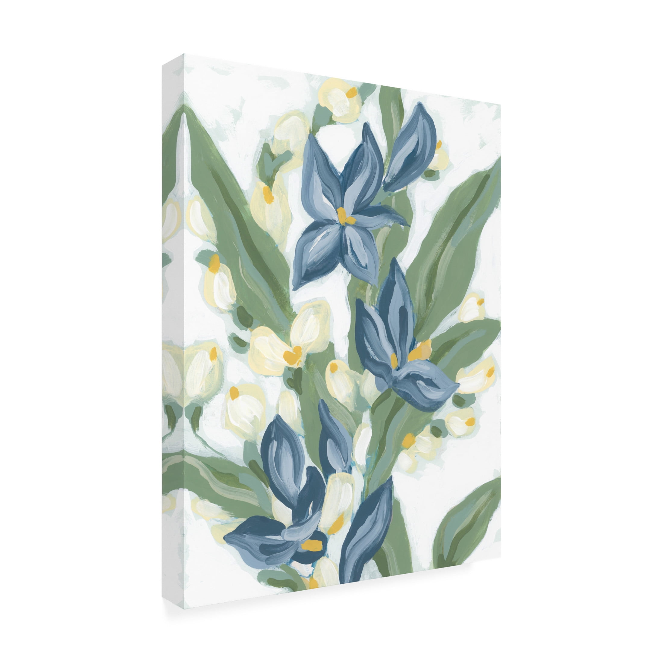 Canvas Wall Art - June Erica Vess 'Blue Nettle II' Wall Art for Living Room, Bedroom, or Office Décor by Trademark Fine Art - 18 x 24 Inches