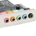 thumbnail image 3 of Carte son 6 canaux stéréo pour ordinateur de bureau, conversion de signal o, matériel avec CD de pilotes, 3 of 4
