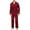 Wine red, variant on Mens Silk Satin Pajamas Long Sleeve Loungewear Two-piece Sleepwear Button-Down Pj Set