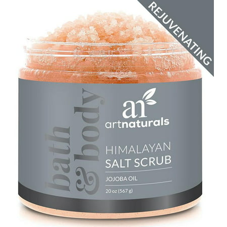 Himalayan Salt Scrub w/ Jojoba Oil (20oz) Organic Pink Sea Salt Body