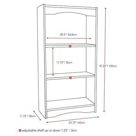 Sonax - 3-Shelf Bookcase - Black