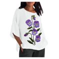 thumbnail image 2 of Fiudx Ofertas de La Semana Blusa Holgada con Estampado de Manga 3/4 para Mujer, Estilo Informal, con Estampado de Alzheimers, 2 of 4