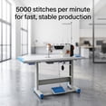 thumbnail image 3 of Industrial Sewing Machine, White 550W Servo Motor Lockstitch Machine with Full Set Table Stand, 5000s.p.m High Speed, Metal Frame, for Garment Factory and Tailor Shop, 3 of 7
