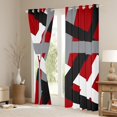 thumbnail image 3 of Manfei Gray Black Stripes Black Out Curtains,Abstract Geometric Lines Curtains Pack of 2 (42x63 Each),Minimalist Stripe Bedroom Curtains For Girls Kids,Microfiber Bedroom Decor, 3 of 6