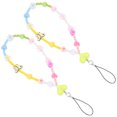 thumbnail image 3 of NICEXMAS 2pcs Beaded Phone Lanyards with Mobile Phone Chains and Charms, Convenient Outdoor Keychain Pendant Gift for Women, 3 of 8