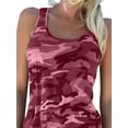 thumbnail image 3 of DYMADE Women Plus Size Summer Camouflage Fashion Versatile Sleeveless Vest T-shirt Top, 3 of 4