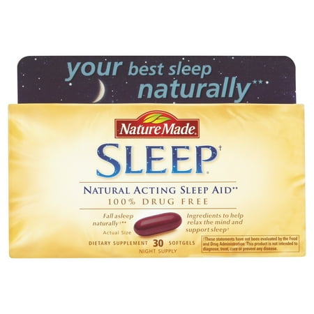 Nature Made Natural Sleep Aid Liquid Softgels, 30 ct