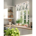 thumbnail image 6 of Eucalyptus Leaf Butterfly Window Valance Curtain Vintage Leaf Plant Rod Pocket Short Curtain for Living Room, Bedroom & Kitchen Window Decor 42x12in, 6 of 8