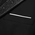 thumbnail image 5 of Beauty-Emily Men's Rhinestone Peak Lapel Blazer – One-Button Luxury Tuxedo Jacket for Wedding, Prom & Party, 5 of 9