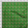 thumbnail image 3 of oneOone Cotton Poplin Twill Green Fabric Merry Christmas Fabric For Sewing Printed Craft Fabric By The Yard 56 Inch Wide-331, 3 of 4