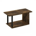 thumbnail image 2 of Furinno Basic Home Living Coffee Table, Amber Pine/Black, 2 of 6