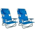 thumbnail image 1 of Ostrich On-Your-Back Outdoor Lounge 5 Position Reclining Beach Chair (2 Pack), 1 of 11