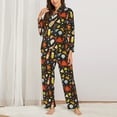 thumbnail image 2 of Sikiie Seafood And Drinks Women's Long-Sleeve Shirt and Full-Length Bottom Pajama Set (s-xxl)-XX-Large, 2 of 7