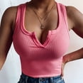 thumbnail image 2 of VBARHMQRT Crop Tops for Women Sexy Net Solid Color Ribbed Slim Fit Open Women Vest Camisole Back Halter Neck Knit Women's Blouse Graphic Tank Tops for Women 2024 Trendy Shapewear Tank Tops for Women, 2 of 5