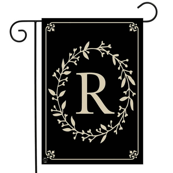 Briarwood Lane Classic Monogram Letter R Garden Flag
