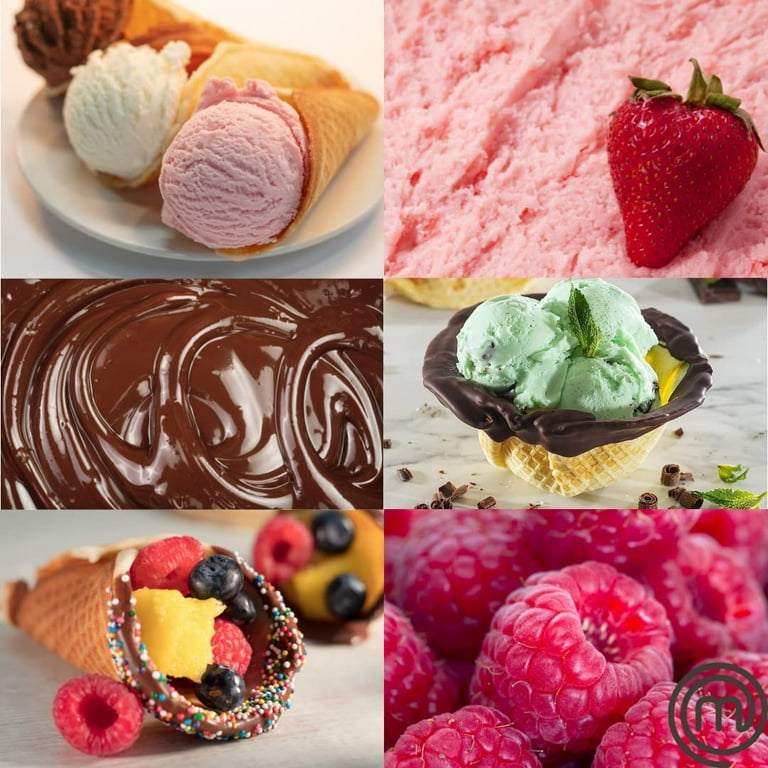 MasterChef Waffle Cone and Bowl Maker Includes Shaper Roller and Bowl Press Homemade Ice Cream Cone Baking Iron Machine