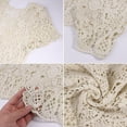 thumbnail image 6 of Women Summer Short Sleeve Crochet Shrugs Hollow Out Flower Lace Open Front Cropped Cardigan Sunscreen Scalloped Trim Bolero for Jacket, 6 of 14