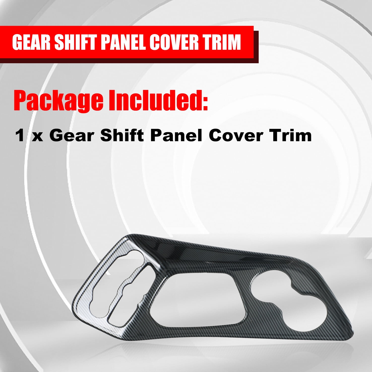 Gear Shift Panel Frame Trim Cover Carbon Fiber Pattern for 2015-23 Challenger