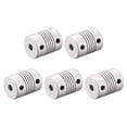 thumbnail image 1 of Acoplamiento de eje de aleación de aluminio de 5mm a 5mm, acoplador flexible, conector de motor, unión L25xD19 5pcs, 1 of 6