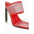 thumbnail image 3 of London Rag Salween Clear Embellished Square Toe Womens Heels, 3 of 10