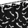 thumbnail image 3 of Black Halloween Bats with White Shower Curtain 72"x72" ,Bathroom Decorative Shower Curtains Set with 12 Hooks,Modern Waterproof Washable Shower Curtain, 3 of 6