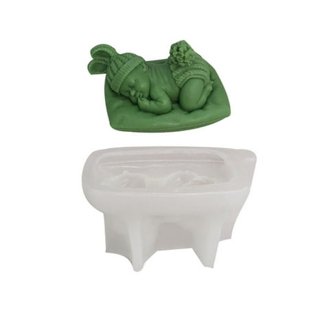 

HOMEIU 3D Sleeping Baby Shower Silicone Mold Handmade Soap Mold Fondant Cake Decorating