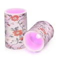 thumbnail image 7 of Yayeee Flameless Candles with Remote Flickering Battery Operated Multi Color Changing, Red and White Floral Pattern, 7 of 7