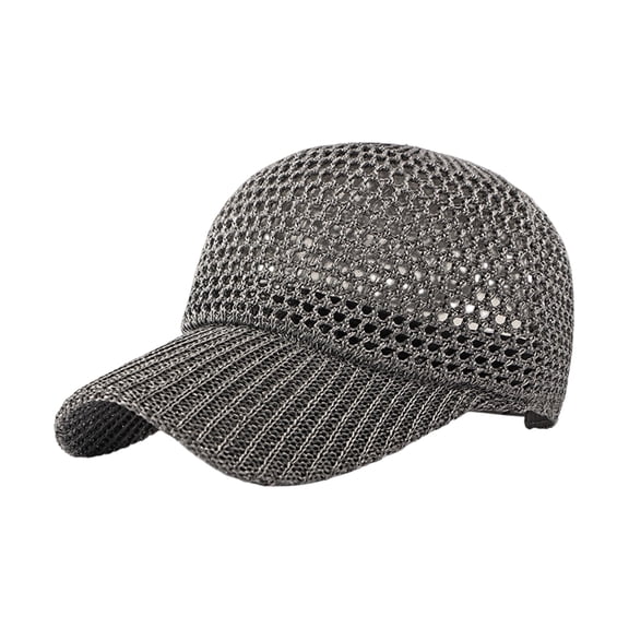 JUUNthy Mens and Womens Trucker Hat, Breathable Trendy Mesh Adjustable Snapback Summer Unisex Baseball Cap Gray