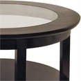 thumbnail image 2 of Pemberly Row Round Wood Coffee Table with Glass Top in Dark Espresso, 2 of 6